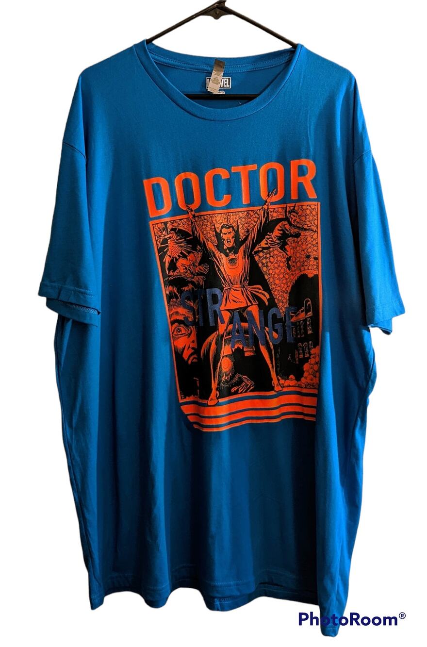 Marvel MCU Dr Stephen Strange Turquoise Vibrant Graphic Imperfect Tee Shirt XXL